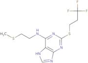 N-(2-Methylsulfanylethyl)-2-(3,3,3-trifluoropropylsulfanyl)-7H-purin-6-amine