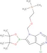 2-[[4-Chloro-6-(4,4,5,5-tetramethyl-1,3,2-dioxaborolan-2-yl)pyrrolo[2,3-d]pyrimidin-7-yl]methoxy]ethyl-trimethylsilane