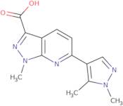 6-(1,5-Dimethyl-1H-pyrazol-4-yl)-1-methyl-1H-pyrazolo[3,4-b]pyridine-3-carboxylic acid