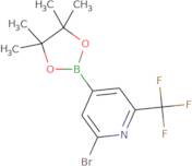 (5-bromo-2-(trifluoromethyl)pyridin-3-yl)boronic acid pinacol ester