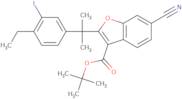 tert-Butyl 6-cyano-2-(2-(4-ethyl-3-iodophenyl)propan-2-yl)benzofuran-3-carboxylate