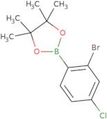 2-(2-Bromo-4-chlorophenyl)-4,4,5,5-tetramethyl-1,3,2-dioxaborolane