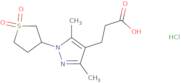 3-(1-(1,1-Dioxidotetrahydrothiophen-3-yl)-3,5-dimethyl-1H-pyrazol-4-yl)propanoic acid hydrochloride