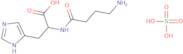 (2S)-2-(4-Aminobutanamido)-3-(1H-imidazol-4-yl)propanoic acid, sulfuric acid