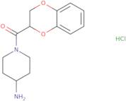 1-(2,3-Dihydro-1,4-benzodioxine-2-carbonyl)piperidin-4-amine hydrochloride
