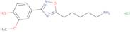 4-[5-(5-Aminopentyl)-1,2,4-oxadiazol-3-yl]-2-methoxyphenol hydrochloride