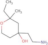 4-(2-Aminoethyl)-2-ethyl-2-methyloxan-4-ol