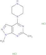 1-{1,6-Dimethyl-1H-pyrazolo[3,4-d]pyrimidin-4-yl}piperazine dihydrochloride