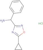 1-(5-Cyclopropyl-1,2,4-oxadiazol-3-yl)-1-phenylmethanamine hydrochloride