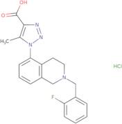 1-{2-[(2-Fluorophenyl)methyl]-1,2,3,4-tetrahydroisoquinolin-5-yl}-5-methyl-1H-1,2,3-triazole-4-car…