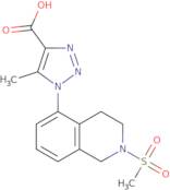 1-(2-Methanesulfonyl-1,2,3,4-tetrahydroisoquinolin-5-yl)-5-methyl-1H-1,2,3-triazole-4-carboxylic a…