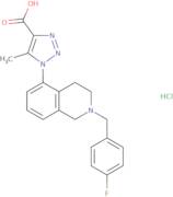 1-{2-[(4-Fluorophenyl)methyl]-1,2,3,4-tetrahydroisoquinolin-5-yl}-5-methyl-1H-1,2,3-triazole-4-c...