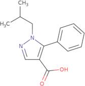 1-(2-Methylpropyl)-5-phenyl-1H-pyrazole-4-carboxylic acid