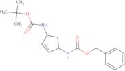 Benzyl N-[(1S,4R)-4-{[(tert-butoxy)carbonyl]amino}cyclopent-2-en-1-yl]carbamate