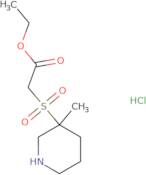 Ethyl 2-((3-methylpiperidin-3-yl)sulfonyl)acetate hydrochloride