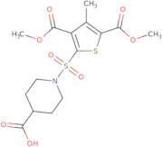 1-{[3,5-Bis(methoxycarbonyl)-4-methylthiophen-2-yl]sulfonyl}piperidine-4-carboxylic acid