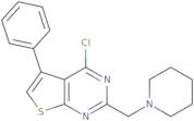 1-({4-Chloro-5-phenylthieno[2,3-d]pyrimidin-2-yl}methyl)piperidine