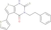 3-(2-Phenylethyl)-2-sulfanyl-5-(thiophen-2-yl)-3H,4H-thieno[2,3-d]pyrimidin-4-one