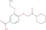 3-Ethoxy-4-[2-oxo-2-(piperidin-1-yl)ethoxy]benzoic acid