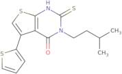 3-(3-Methylbutyl)-2-sulfanyl-5-(thiophen-2-yl)-3H,4H-thieno[2,3-d]pyrimidin-4-one