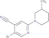 5-Bromo-2-(3-methylpiperidin-1-yl)isonicotinonitrile