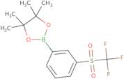 4,4,5,5-Tetramethyl-2-(3-trifluoromethanesulfonylphenyl)-1,3,2-dioxaborolane