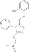 2-{[5-(2-Methylphenoxymethyl)-4-phenyl-4H-1,2,4-triazol-3-yl]sulfanyl}acetic acid