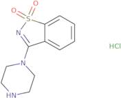 3-(Piperazin-1-yl)-1,2-benzothiazole-1,1-dione hydrochloride