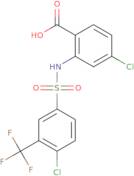 4-Chloro-2-[4-chloro-3-(trifluoromethyl)benzenesulfonamido]benzoic acid