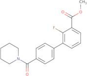 Methyl 2-fluoro-3-[4-(piperidinocarbonyl)phenyl]benzoate