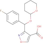 3-[(4-Fluorophenyl)[(2-tetrahydropyranyl)oxy]methyl]isoxazole-4-carboxylic acid