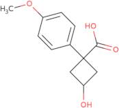 3-Hydroxy-1-(4-methoxyphenyl)cyclobutane-1-carboxylic acid