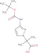 2-(3-{[(tert-Butoxy)carbonyl]amino}-1H-pyrazol-1-yl)-2-methylpropanoic acid