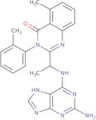 2-​[(1S)​-​1-​[(2-​Amino-​9H-​purin-​6-​yl)​amino]​ethyl]​-​5-​methyl-​3-​(2-​methylphenyl)​-4(3H)​-​quinazolinone