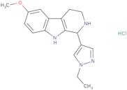 1-Ethyl-4-{6-methoxy-1H,2H,3H,4H,9H-pyrido[3,4-b]indol-1-yl}-1H-pyrazole hydrochloride