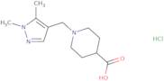 1-[(1,5-Dimethyl-1H-pyrazol-4-yl)methyl]piperidine-4-carboxylic acid hydrochloride