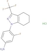 3-Fluoro-4-[3-(trifluoromethyl)-4,5,6,7-tetrahydro-1H-indazol-1-yl]aniline hydrochloride