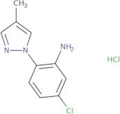 [5-Chloro-2-(4-methyl-1H-pyrazol-1-yl)phenyl]amine hydrochloride