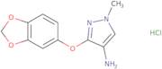 3-(1,3-Dioxaindan-5-yloxy)-1-methyl-1H-pyrazol-4-amine hydrochloride