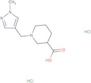 1-[(1-Methyl-1H-pyrazol-4-yl)methyl]piperidine-3-carboxylic acid dihydrochloride