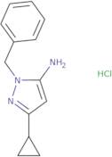 1-Benzyl-3-cyclopropyl-1H-pyrazol-5-amine hydrochloride