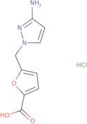 5-[(3-Amino-1H-pyrazol-1-yl)methyl]furan-2-carboxylic acid hydrochloride