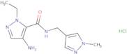 4-Amino-1-ethyl-N-[(1-methyl-1H-pyrazol-4-yl)methyl]-1H-pyrazole-5-carboxamide hydrochloride