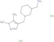 {1-[(1,5-Dimethyl-1H-pyrazol-4-yl)methyl]piperidin-3-yl}methanamine dihydrochloride