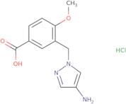3-[(4-Amino-1H-pyrazol-1-yl)methyl]-4-methoxybenzoic acid hydrochloride