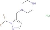 1-{[1-(Difluoromethyl)-1H-pyrazol-5-yl]methyl}piperazine hydrochloride