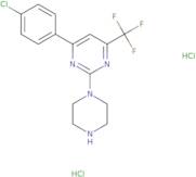 4-(4-Chlorophenyl)-2-(piperazin-1-yl)-6-(trifluoromethyl)pyrimidine dihydrochloride