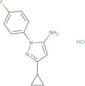 3-Cyclopropyl-1-(4-fluorophenyl)-1H-pyrazol-5-amine hydrochloride