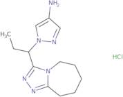 1-(1-{5H,6H,7H,8H,9H-[1,2,4]Triazolo[4,3-a]azepin-3-yl}propyl)-1H-pyrazol-4-amine hydrochloride