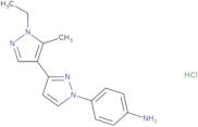 4-[3-(1-Ethyl-5-methyl-1H-pyrazol-4-yl)-1H-pyrazol-1-yl]aniline hydrochloride